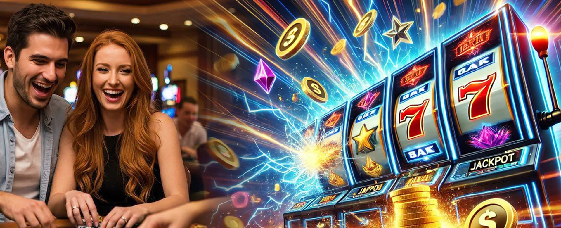 Background of a vibrant online casino with 8k8 slot games